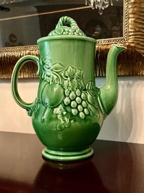 Vintage Royal Worcester Green Ware Ceramic Coffee Pot